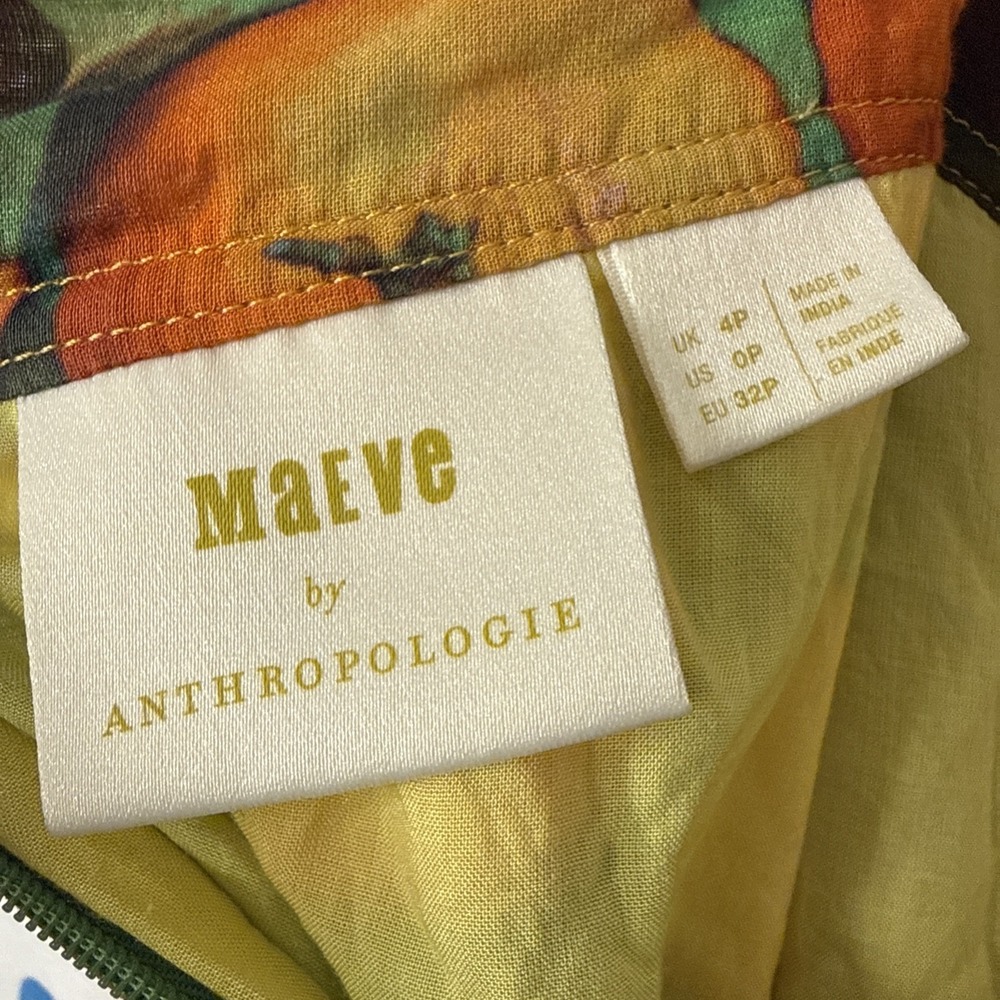 Maeve by Anthropologie Summer Orchard Long Skirt Size 0 Petite 0P - Picture 5 of 9